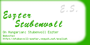 eszter stubenvoll business card